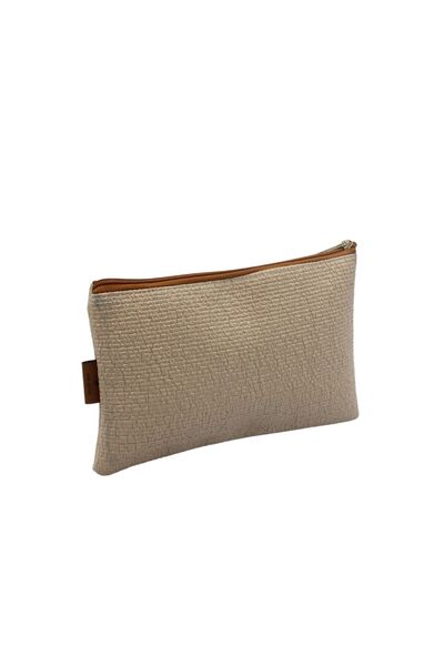 Ver Joyas Kadın Suni Deri Krem Renk Clutch Çanta