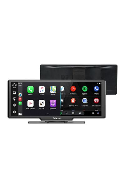 Ottocast 10" Portable Apple CarPlay & Android Auto, Torpedo Top Vehicle Multimedia with Front & Rear Camera