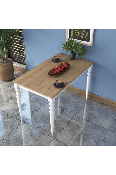 Rani Mobilya Rani Ja104 Mutfak Masası Yemek Masası Sepet Ceviz - Beyaz