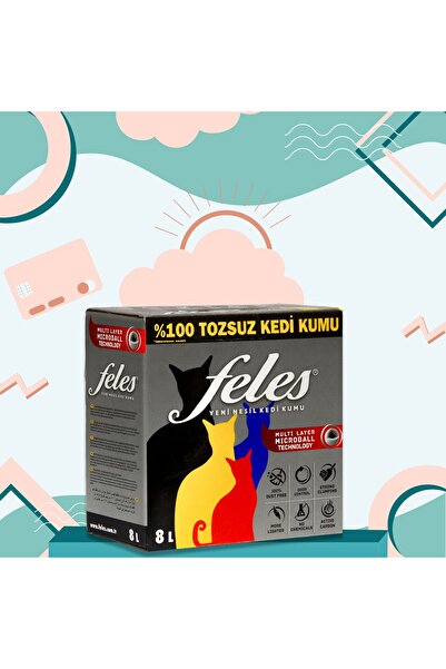 FELES Tozsuz Kedi Kumu 4 Adet Kutu (TAMAMEN DOĞAL , AKTİF KARBONLU)