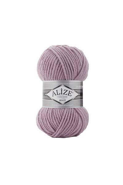 Alize Superlana Maxi 505 - 100g Λιλά Στάχτη Πλεκτό Χειροποίητο Σχοινί