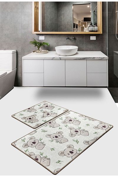 Chilai Home Koala Ekru 2τμχ Şapelki με Αντιολισθητική Βάση Ματ DJTBANYO