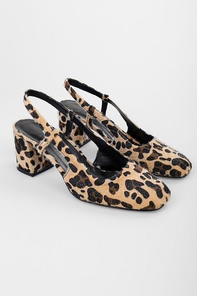 Shoeberry Γυναικεία σουέτ παπούτσια με τακούνι Cassy Leopard