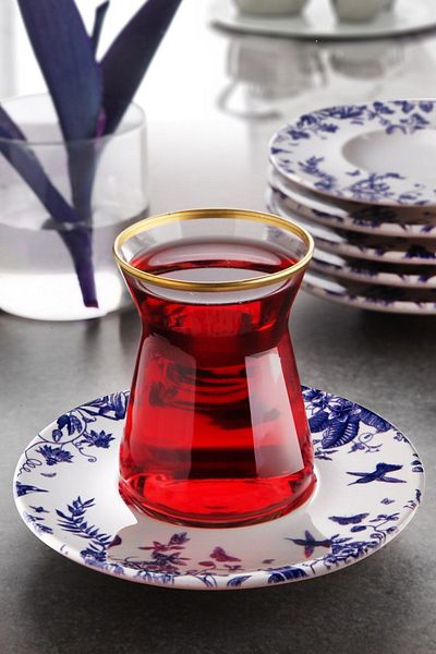Nandy Home طقم شاي 12 قطعة لـ 6 أشخاص - موديل 4