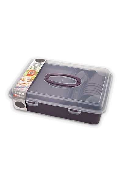 GMKHOME 32 Pieces Plum Picnic Set for 6 People