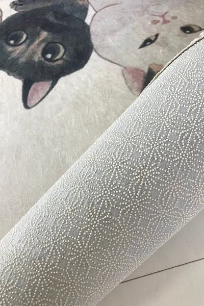 Chilai Home Angry Cats Διάμετρος 100 cm Χαλί μπάνιου που πλένεται, αντιολισθητική βάση Djt