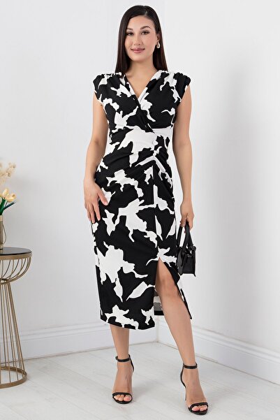 PULLIMM Rochie cu decolteu dublu cu fante - NY4303