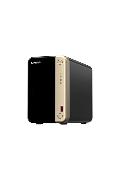 Qnap TS-264-8G 2 HDD Yuvalı, 8GB Ram,2 x M.2 2280 PCIe Gen 3 x2 Bağlantı Noktalı NAS Depolama Ünitesi