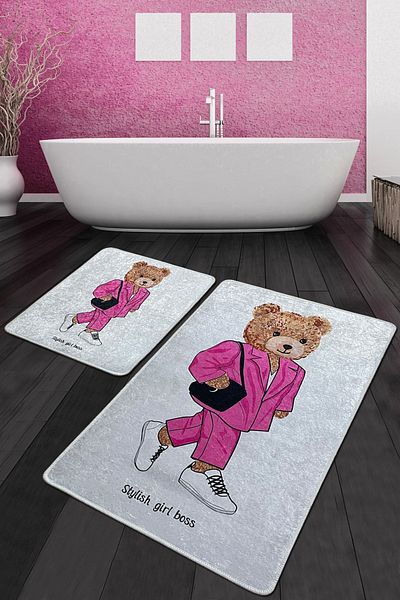 Chilai Home Set of 2 Boss Girl Djt Bathroom Bath Mat