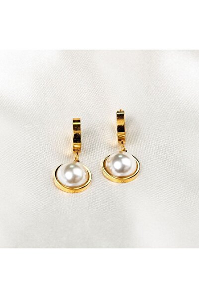 jewine studio أقراط ذهبية من الفولاذ عالي الجودة (زوج)