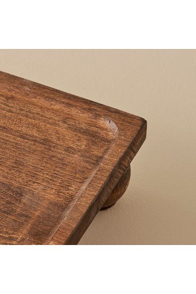 Bella Maison Wooden Wooden Rectangular Presentation Stand Natural (17X30 cm)