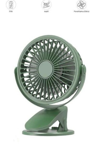 Vothoon Masaüstü Şarjlı Klipsli 360 Derece Dönebilen Fan Vantilatör Şarjlı So...