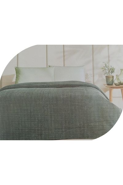 Özdilek Khaki Color Double Pyramid Blanket