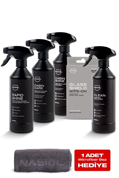 Nasiol -SET 7-Araç Nano Koruma ve Temizlik 6'lı Seti Temel-Avantajlı Paket-Ar...