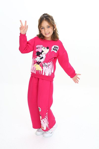 TURKUAZ KIDS High Quality Girl's Tracksuit and Pajama Set - 3 Thread, 100% Cotton, Winter Shardun