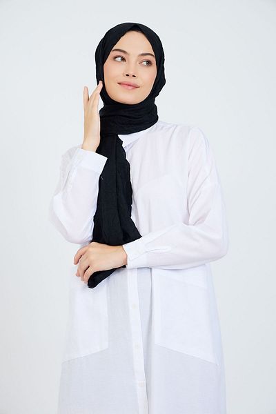 m moon scarf Premium Bamboo Shawl “Black”