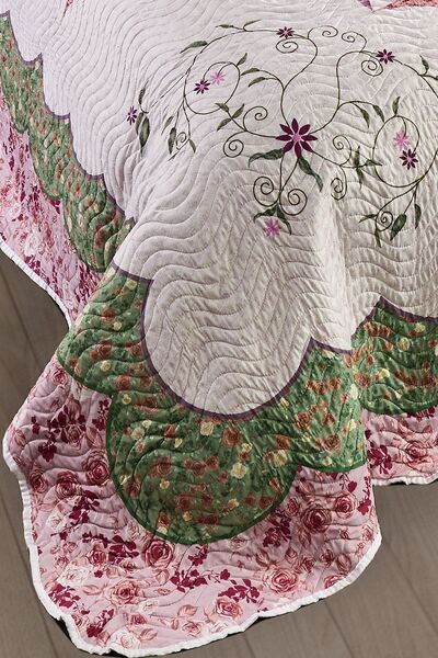 Örtüm Julia Çift Kişilik Kapitone Yatak Örtüsü