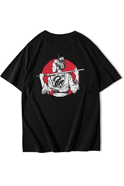 BRZ COLLECTION Tricou unisex oversize Samurai Girl