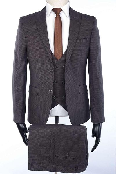 Fonte Falcao Slimfit Vest Drop 6 Set-brown