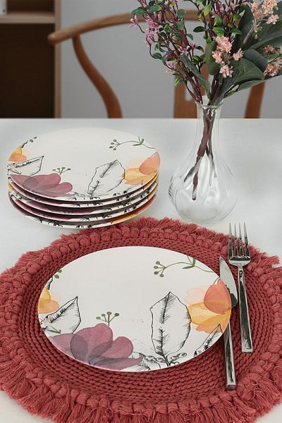 Keramika Lilia Cake Plate 20 Cm 6 Pieces - 19176