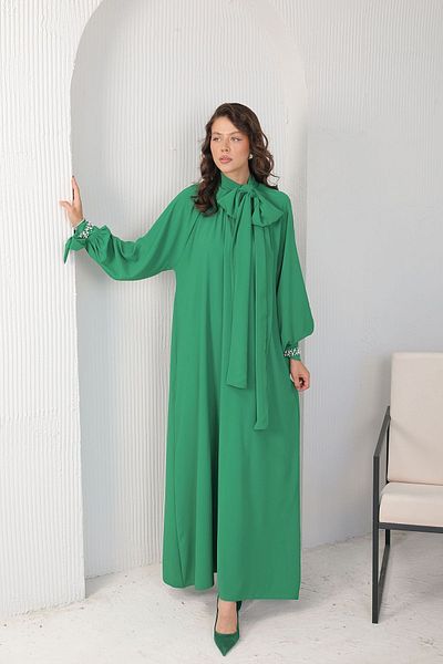 Melike Tatar BENETTON 32-2096 Model Pearl Sleeve Dress