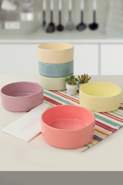Keramika Mix Soft Stackable Μπολ Σούπας 14 cm 6 Τεμάχια