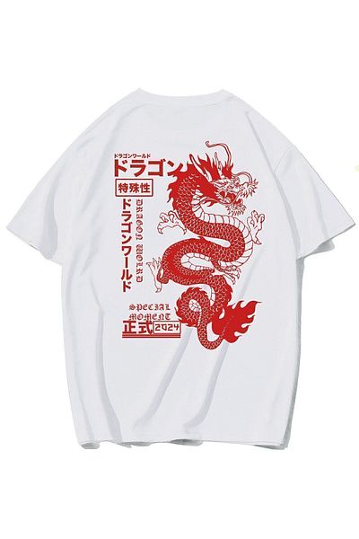 BRZ COLLECTION Tricou supradimensionat unisex Dragon World
