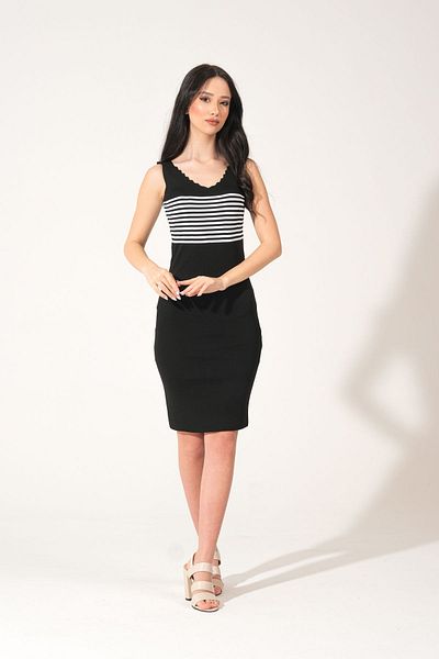HayalGecesi Rochie Neagră Mini Tricotaj - 90cm, Slim Fit, Compatibilă Xs-s-m