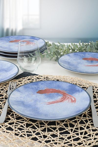 Keramika Farfurie Koi pentru Tort 20 Cm 6 Bucati - 20221