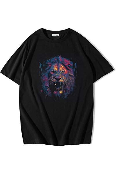 BRZ COLLECTION Tricou unisex oversize Lion Color Lion