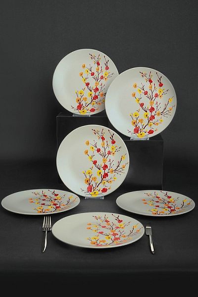Keramika Farfurie de Servire Tomurcuk Toamna 26 Cm 6 Bucati