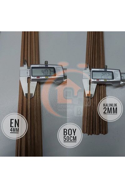 Özdemir Mobilya Mahogany Wood Model Streamer 4mmx2mmx500mm 10 Pieces