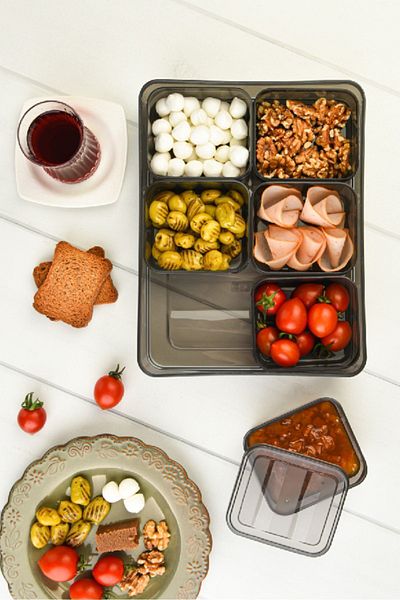 Vienev Bella Breakfast with Lid and Compartments Anthracite