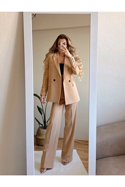 MOCCHI Four Seasons Atlas Fabric Palazzo Women's Suit