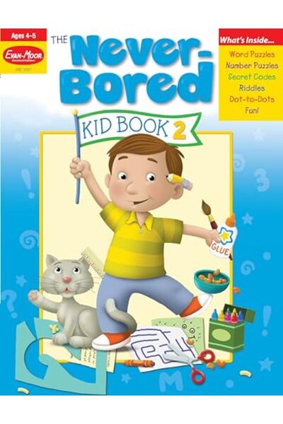 Evan Moor Educational كتاب Neverbored للأطفال 2 للأعمار 45 عامًا