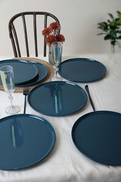 Keramika Farfurie Nordic Albastru Petrol 28 Cm 6 Bucuri 418