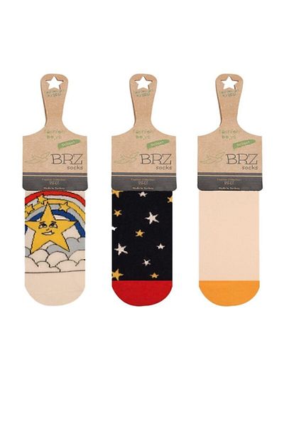 BRZ KIDS Star Patterned Boys' Booties Socks