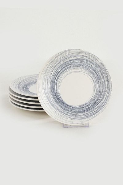 Keramika Black Ring Cake Plate 20 Cm 6 Pieces - 18401