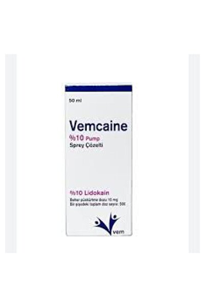 Bepanthen Vemcaine Lidokain %10 Lokal Anestezik Sprey 50ml