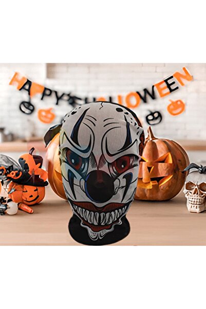 kidspartim Mască de groază de Halloween de clovn transparent