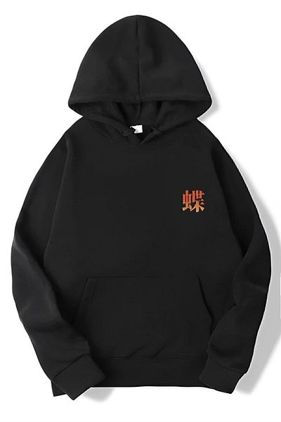 BRZ COLLECTION Hanocă supradimensionată unisex cu fluture și panda japonez