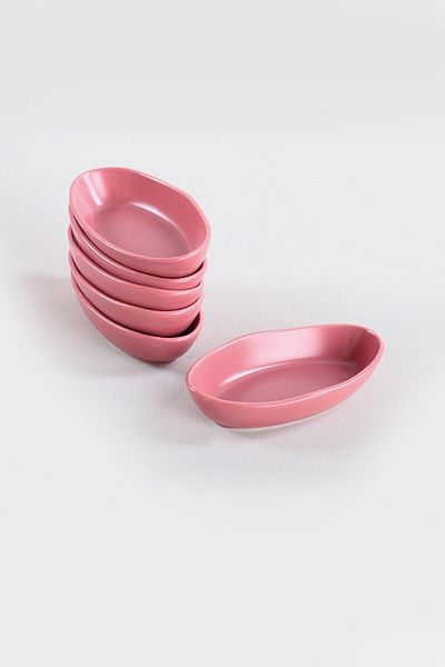 Keramika Μπολ Σνακ Ματ Dusty Rose Sea / Μπολ Σάλτσας 14 εκ. 6 Τεμάχια