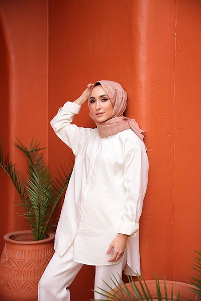 valletta Cămașă lungă din bumbac crem