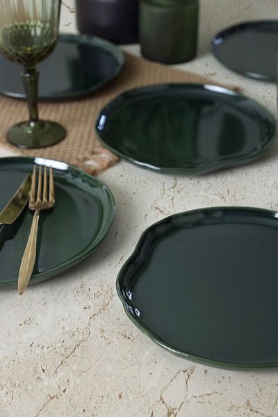 Keramika Farfurie Tort Smarald Victoria 22 Cm 6 Bucati