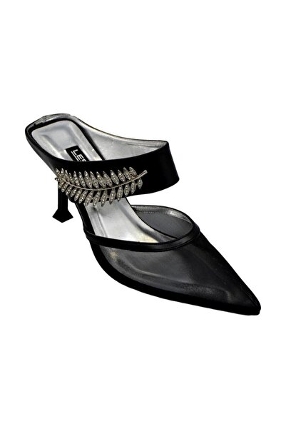 DUYGUSHOESBAG Women's Transparent Heeled Slippers