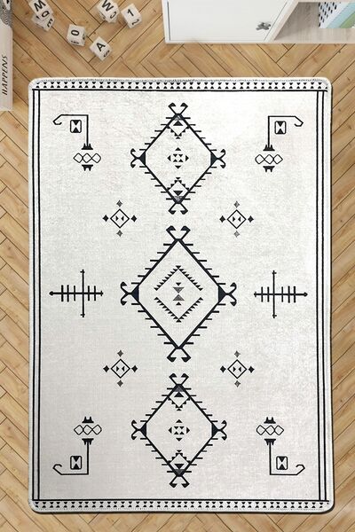 Chilai Home Antiguo Yıkanabilir Kaymaz Taban Salon Halısı Mutfak Halısı Korid...