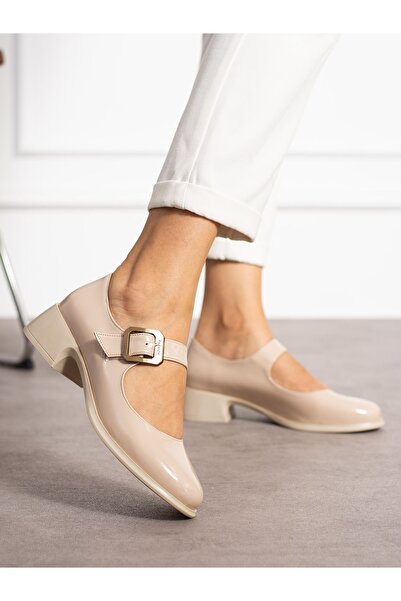 Alemdar Shoes LOREX Krem Rugan Baretli Kadın Loafer