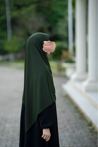 Emare Scarf Medina Silk Large Size Khaki Scarf