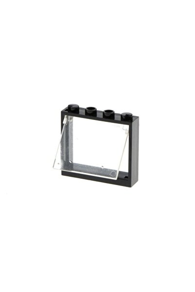 LEGO Aksesuar Custom Moc Bina Window 1 X 4 X 3 Siyah Pencere Şeffaf Mavi Cam ...