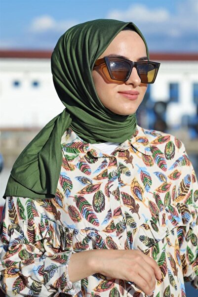 Şalland Хакі зелений шарф з трикотажу